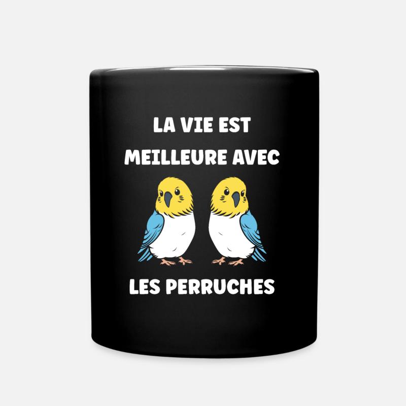 Oiseaux perruches humour petite perruche - Mug uni - noir