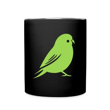 Niedlicher kleiner Wellensittich - Tasse einfarbig - Schwarz - Vorne