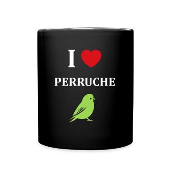 Oiseaux perruches humour petite perruche - Mug uni - noir - Devant