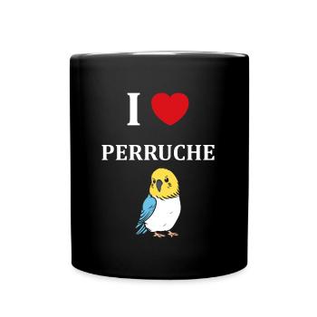 Oiseaux perruches humour petite perruche - Mug uni - noir - Devant