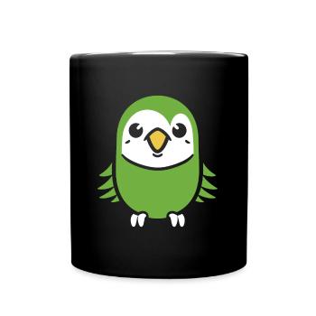 Niedlicher kleiner Wellensittich - Tasse einfarbig - Schwarz - Vorne
