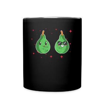Cute Pear Couple Hugging Pear Fruit Lovers - Tasse einfarbig - Schwarz - Vorne