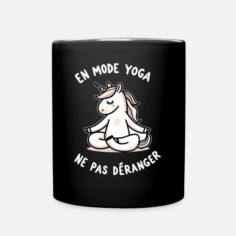 Licorne Yogi Cool - Cadeau En Mode Yoga Méditation - Mug uni - noir