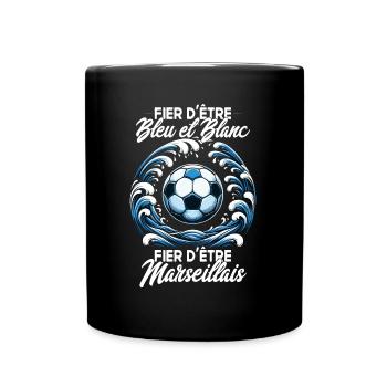 Marseille Supporter Humour Foot Cadeau Supporter - Mug uni - noir - Devant
