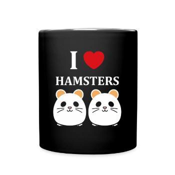 Mignon Humour petit hamster - Mug uni - noir - Devant