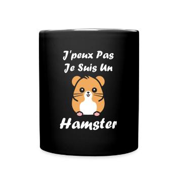 Mignon Humour petit hamster - Mug uni - noir - Devant
