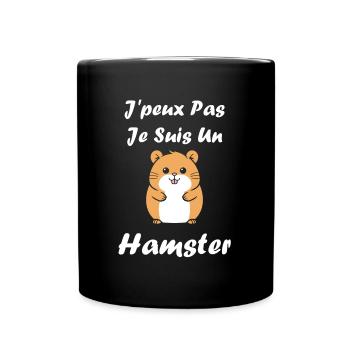 Mignon Humour petit hamster - Mug uni - noir - Devant