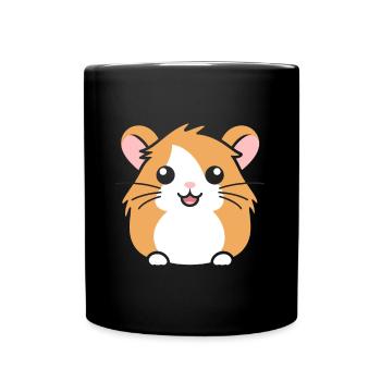 Cute Humor Little Hamster - Full Colour Mug - black - Front