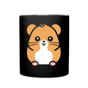Cute Humor Little Hamster - Full Colour Mug - black - Front