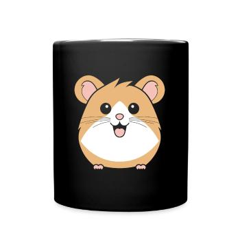 Cute Humor Little Hamster - Full Colour Mug - black - Front