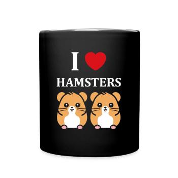 Mignon Humour petit hamster - Mug uni - noir - Devant