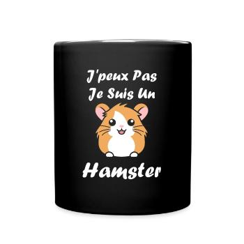 Mignon Humour petit hamster - Mug uni - noir - Devant
