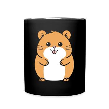 Cute Humor Little Hamster - Full Colour Mug - black - Front
