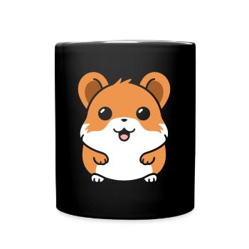 Cute Humor Little Hamster - Full Colour Mug - black - Front
