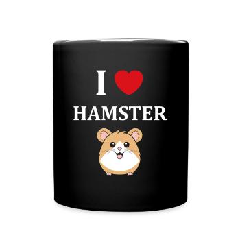 Mignon Humour petit hamster - Mug uni - noir - Devant