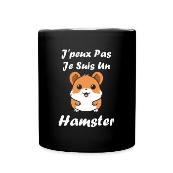 Mignon Humour petit hamster - Mug uni - noir - Devant