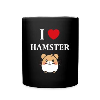Mignon Humour petit hamster - Mug uni - noir - Devant