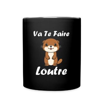 Humour petite loutre - Mug uni - noir - Devant