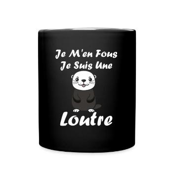 Humour petite loutre - Mug uni - noir - Devant