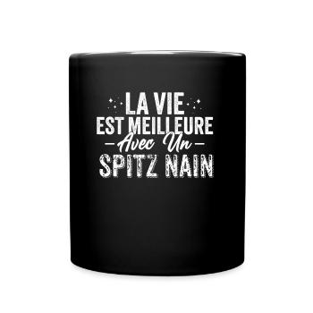 La Vie Est Meilleure Avec Un Spitz Nain - Mug uni - noir - Devant