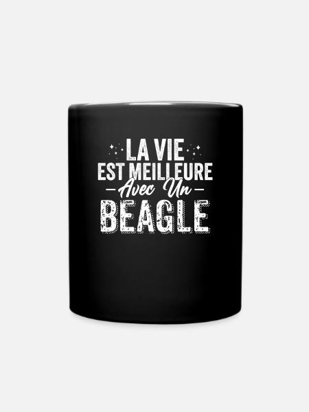 La Vie Est Meilleure Avec Un Beagle - Mug uni - noir