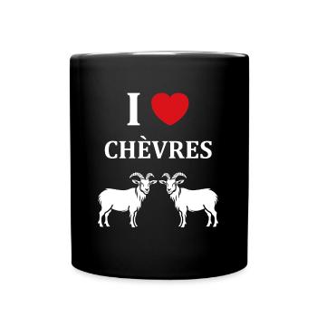 Citation humour petite chèvre - Mug uni - noir - Devant