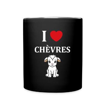 Citation humour petite chèvre - Mug uni - noir - Devant