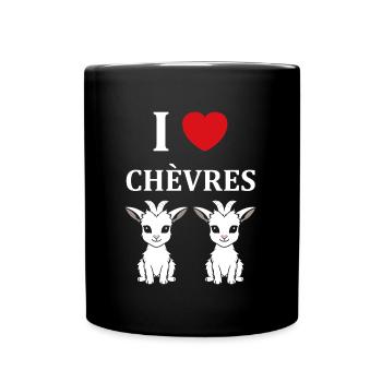 Citation humour petite chèvre - Mug uni - noir - Devant