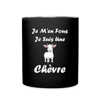 Citation humour petite chèvre - Mug uni - noir - Devant
