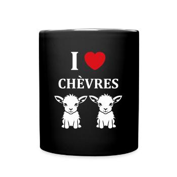Citation humour petite chèvre - Mug uni - noir - Devant