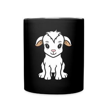 Citation humour petite chèvre - Mug uni - noir - Devant