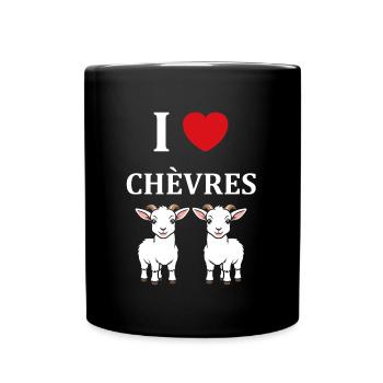 Citation humour petite chèvre - Mug uni - noir - Devant