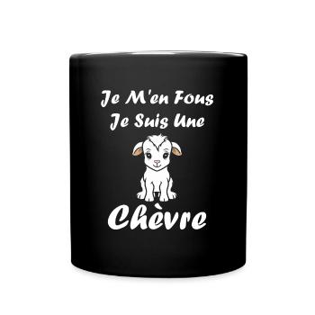 Citation humour petite chèvre - Mug uni - noir - Devant