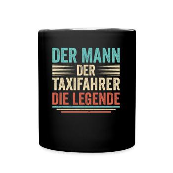 Taxifahrer Routenkenntnis und Navigation - Tasse einfarbig - Schwarz - Vorne