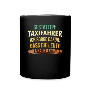 Taxifahrer Freundlichkeit und guter Kundenservice - Tasse einfarbig - Schwarz - Vorne