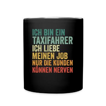 Taxifahrer Sauberes und gepflegtes Fahrzeug - Tasse einfarbig - Schwarz - Vorne
