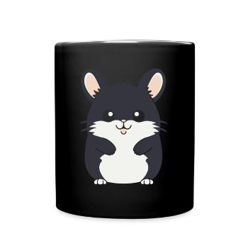 Petit chinchilla mignon - Mug uni - noir - Devant