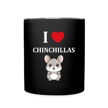 Petit chinchilla mignon - Mug uni - noir - Devant