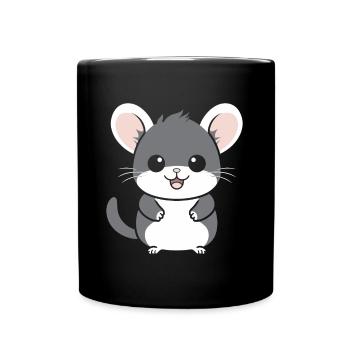 Petit chinchilla mignon - Mug uni - noir - Devant