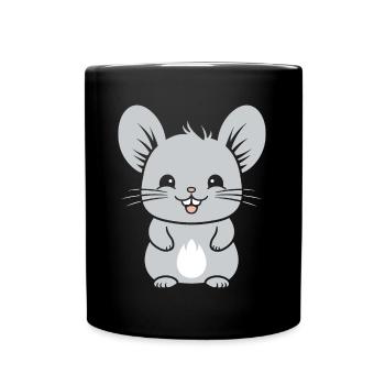 Petit chinchilla mignon - Mug uni - noir - Devant