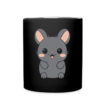 Petit chinchilla mignon - Mug uni - noir - Devant