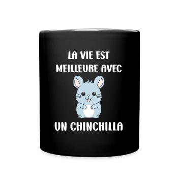 Petit chinchilla mignon - Mug uni - noir - Devant