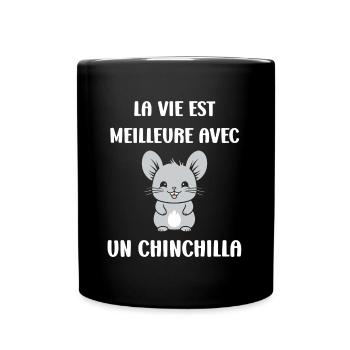 Petit chinchilla mignon - Mug uni - noir - Devant