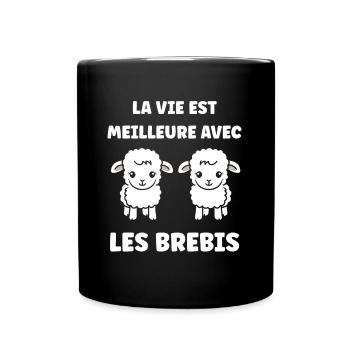 Bébé mouton petit brebis - Mug uni - noir - Devant