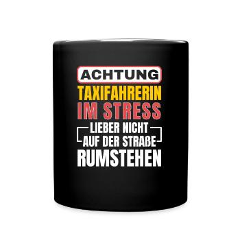 Taxifahrer Sauberes und gepflegtes Fahrzeug - Tasse einfarbig - Schwarz - Vorne
