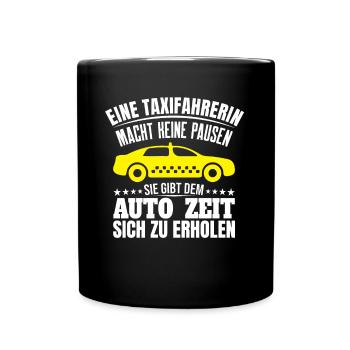 Taxifahrer Sauberes und gepflegtes Fahrzeug - Tasse einfarbig - Schwarz - Vorne