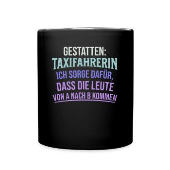 Taxifahrer Sauberes und gepflegtes Fahrzeug - Tasse einfarbig - Schwarz - Vorne