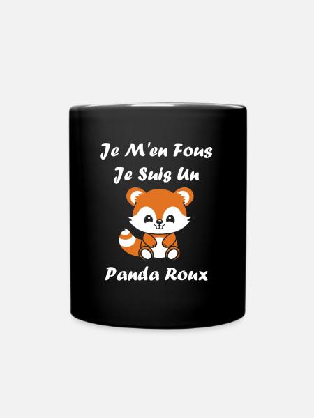 Renard amour Petit panda roux - Mug uni - noir