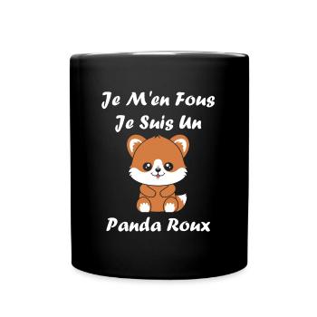 Renard amour Petit panda roux - Mug uni - noir - Devant