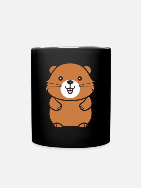 Kleiner Biber-Humor - Tasse einfarbig - Schwarz